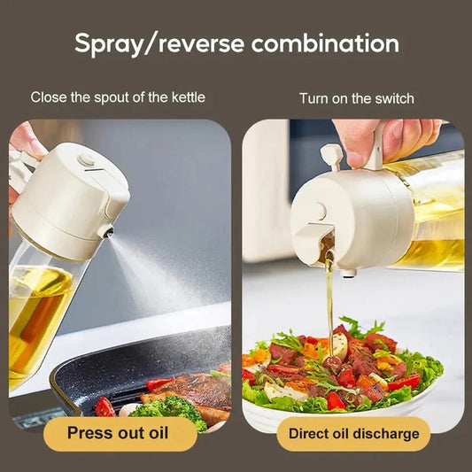 2-in-1 Oil Sprayer Bottle – Smart Kitchen Essential for Cooking & BBQ | 400 ML