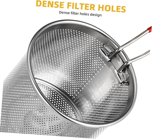 Stainless Steel 1200Ml Deep Fryer Pot with Strainer – Heavy-Duty Frying Pan